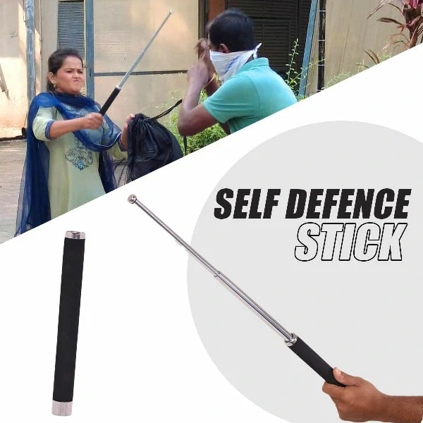 2 in 1 Metal Extendable Self-Defense Stick+  Stun Gun Voltage Maximum | Highest Legal Stun Gun Voltage